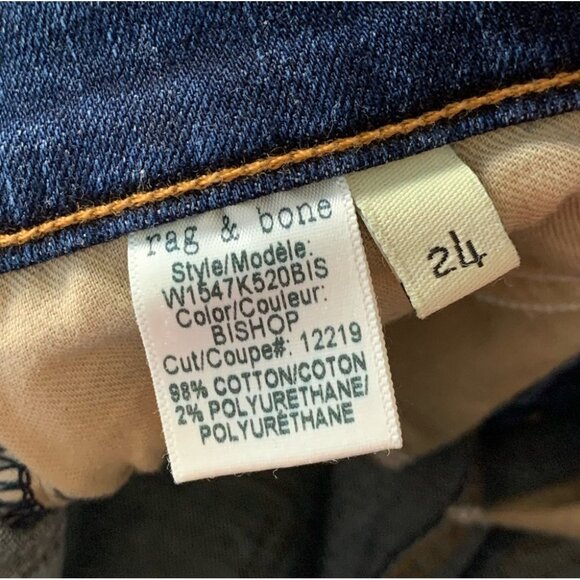 Rag & Bone Stiletto Boot Raw Hem Ankle Jeans in bishop - Picture 8 of 11